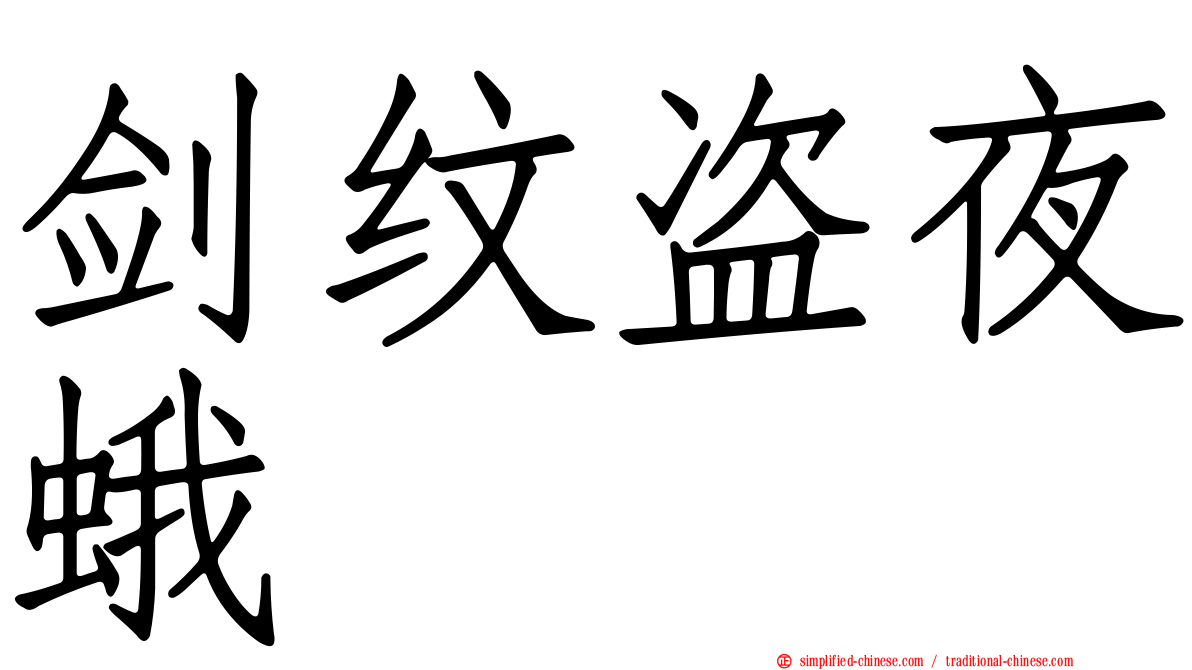 剑纹盗夜蛾