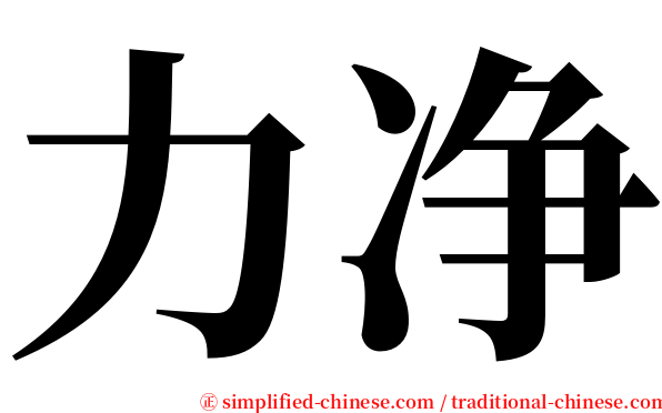 力净 serif font