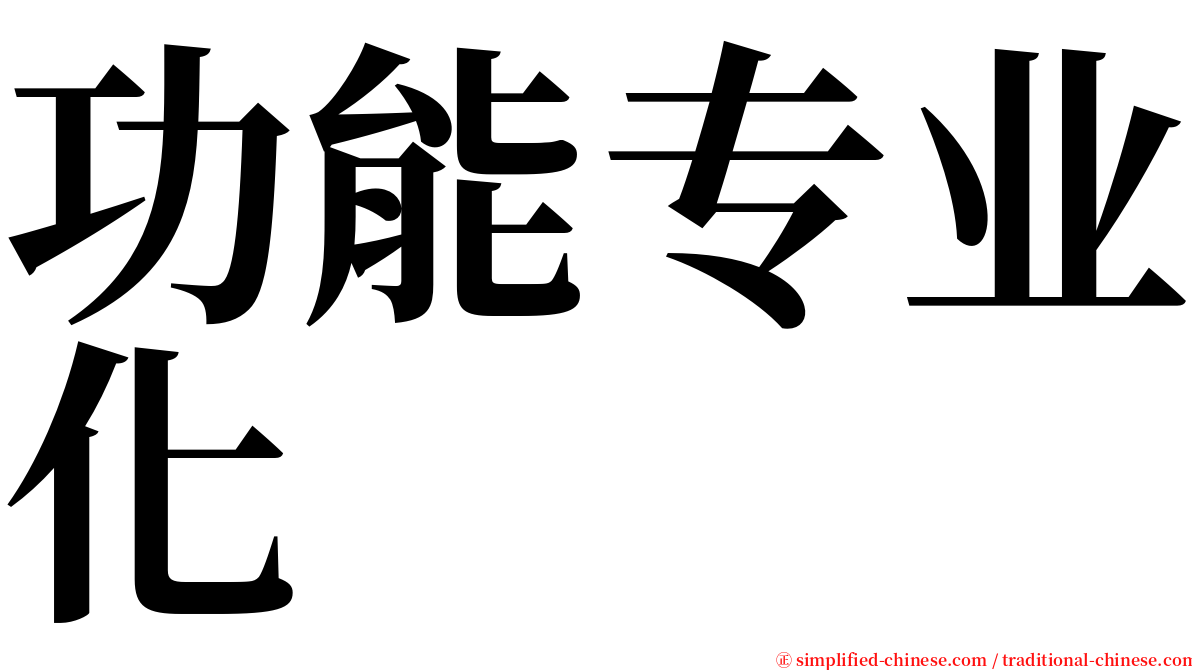 功能专业化 serif font