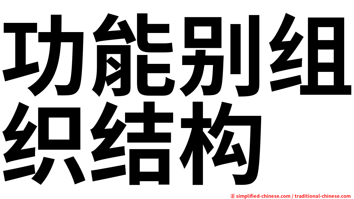 功能别组织结构