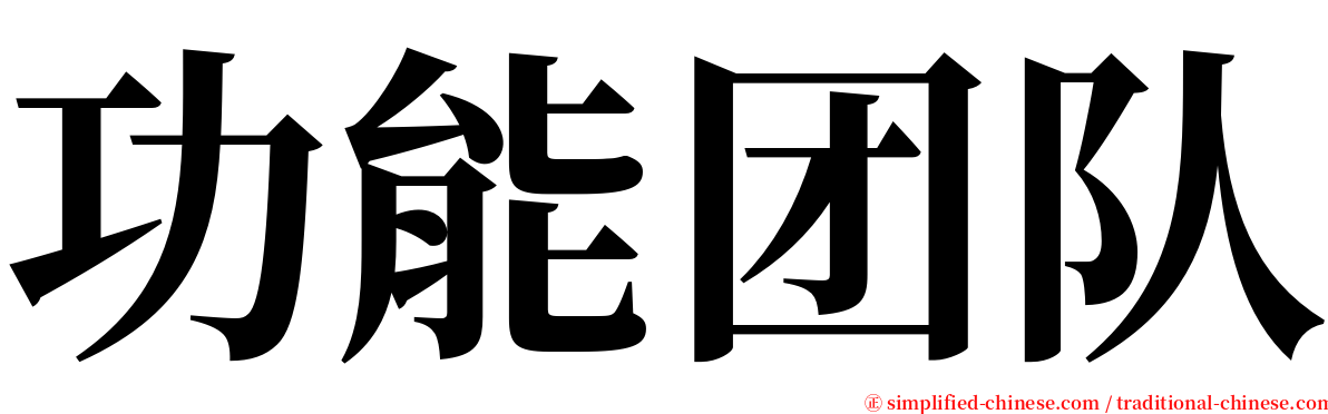 功能团队 serif font