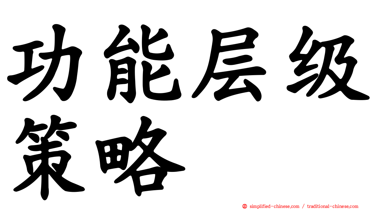 功能层级策略
