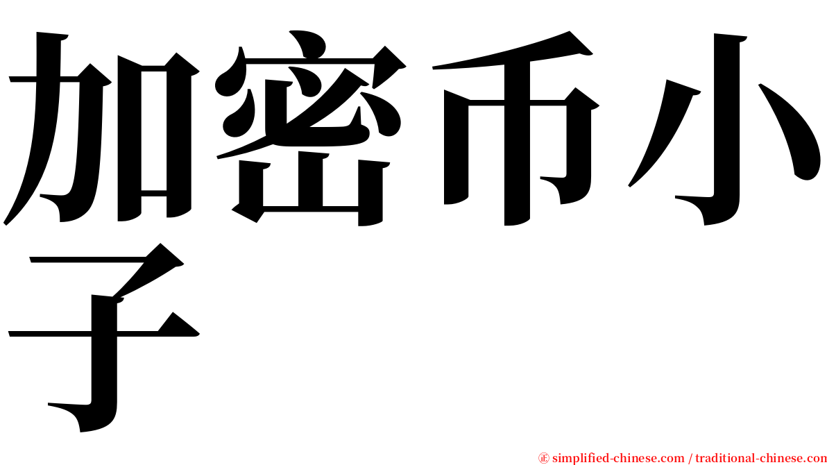 加密币小子 serif font