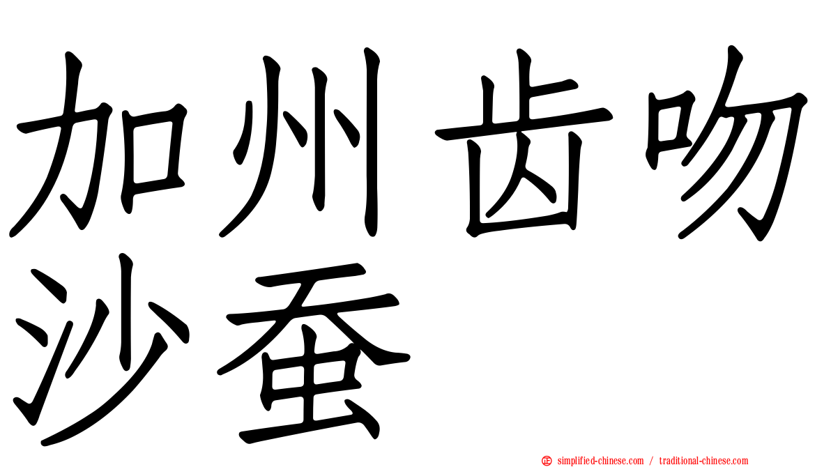 加州齿吻沙蚕