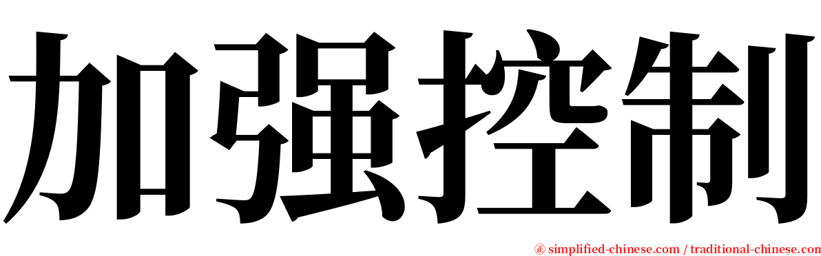 加强控制 serif font