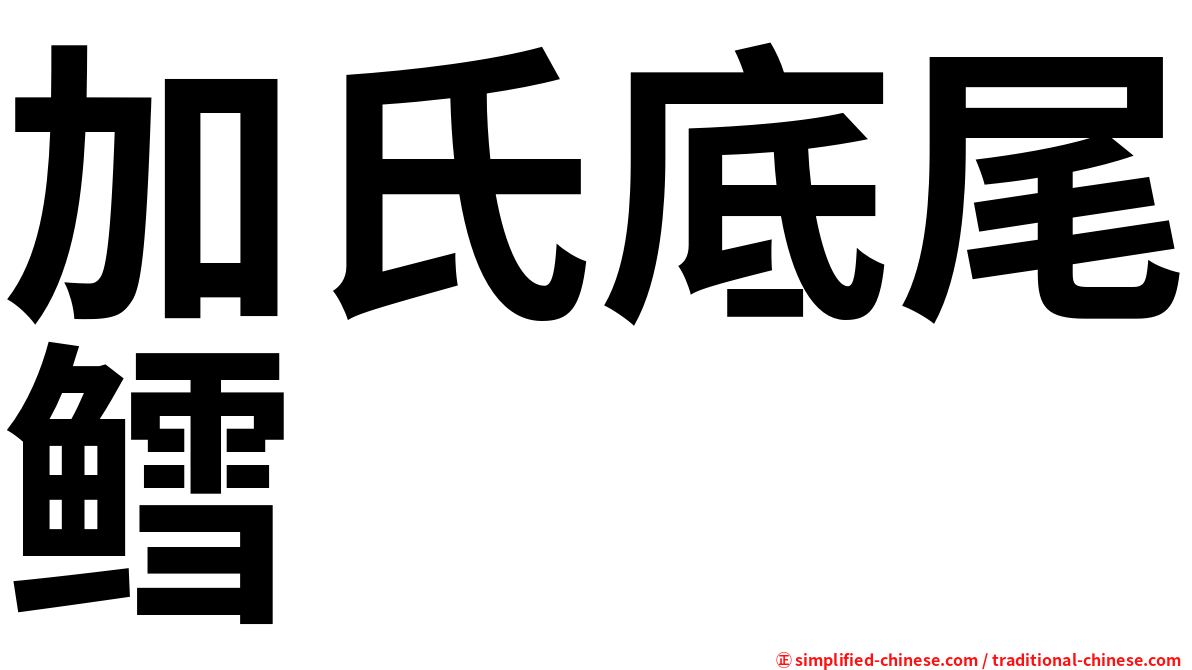 加氏底尾鳕