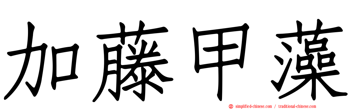 加藤甲藻