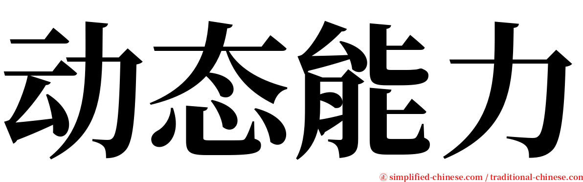 动态能力 serif font
