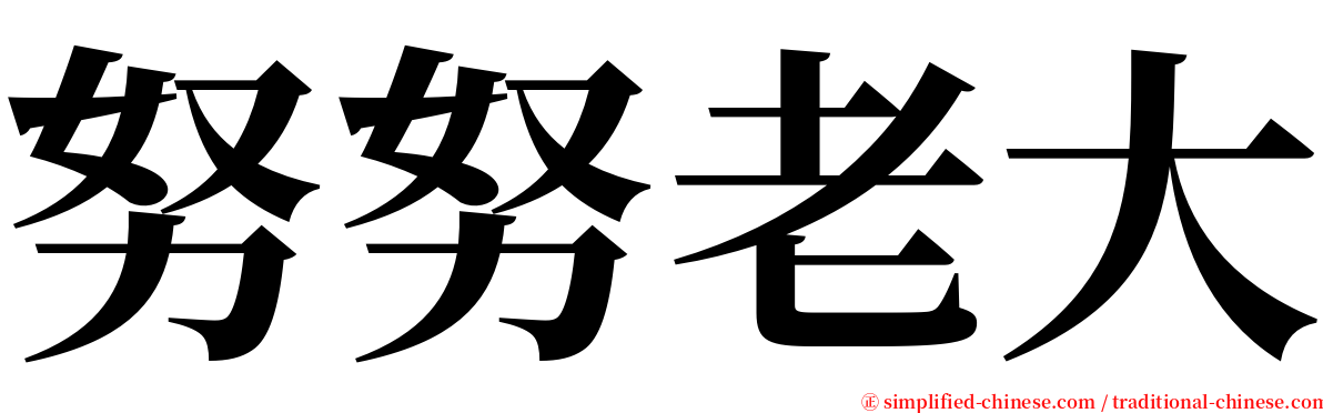 努努老大 serif font