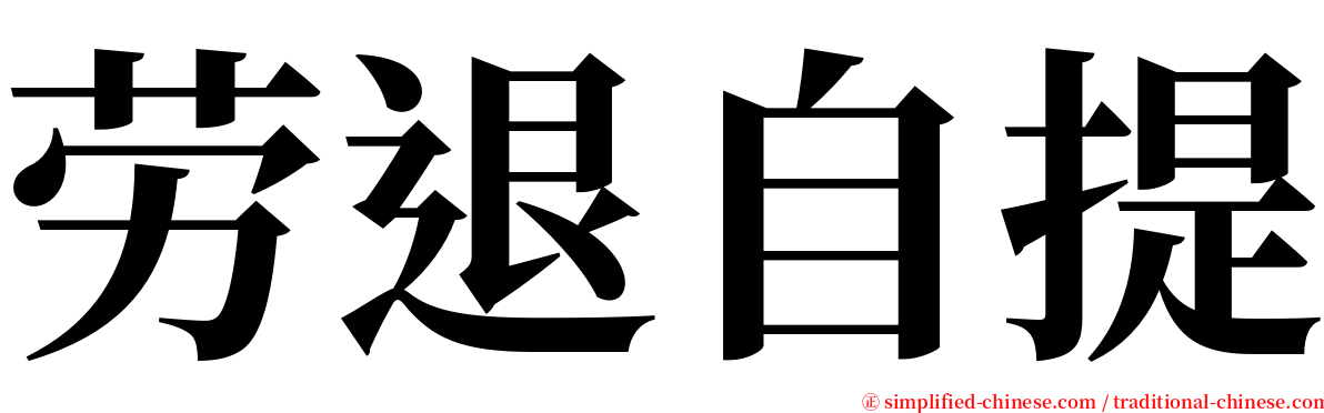 劳退自提 serif font