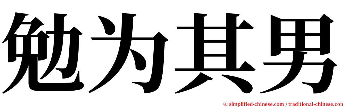 勉为其男 serif font