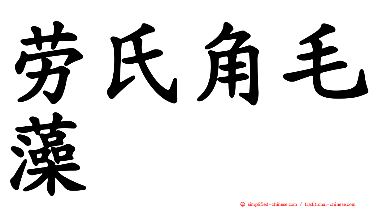 劳氏角毛藻