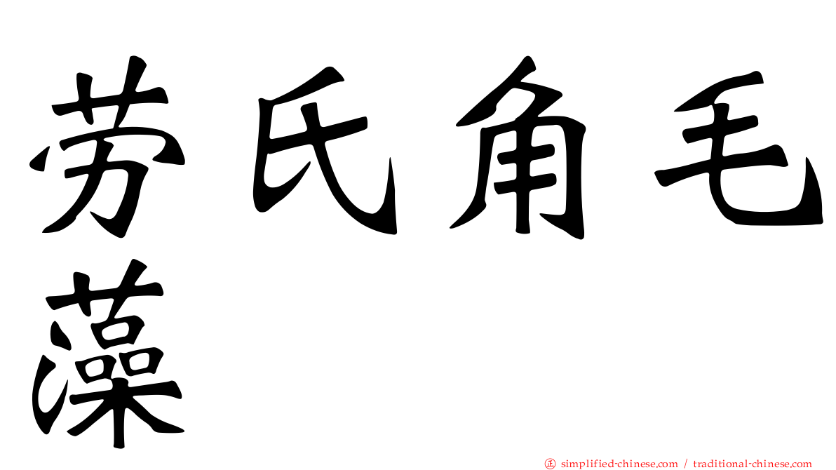 劳氏角毛藻