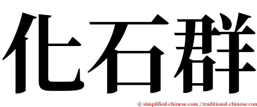化石群 serif font