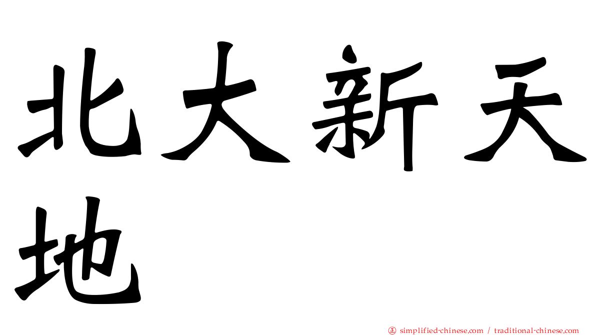 北大新天地