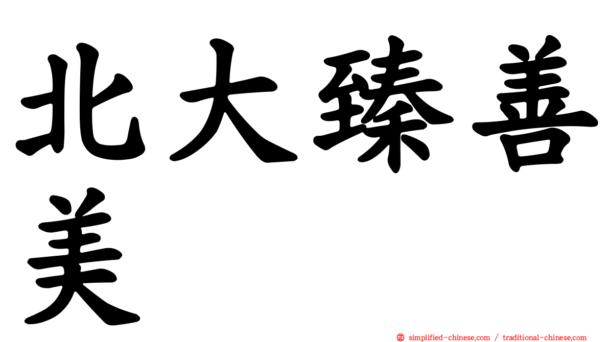 北大臻善美