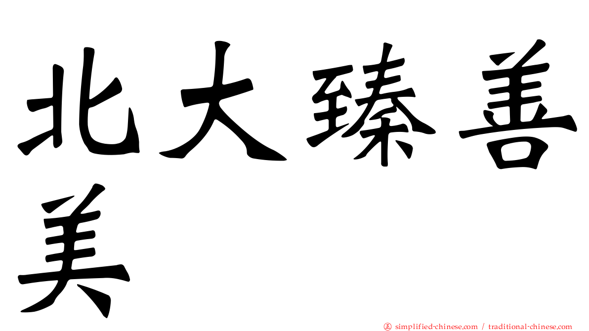 北大臻善美