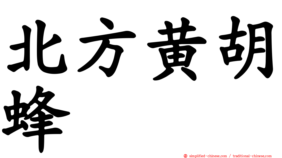 北方黄胡蜂