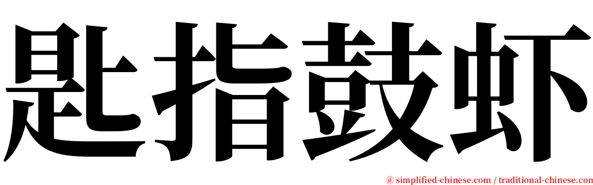 匙指鼓虾 serif font
