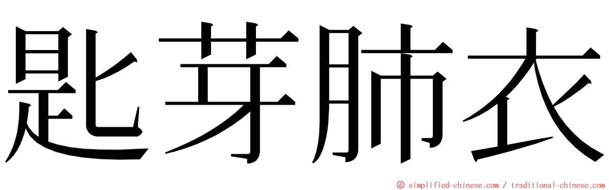 匙芽肺衣 ming font
