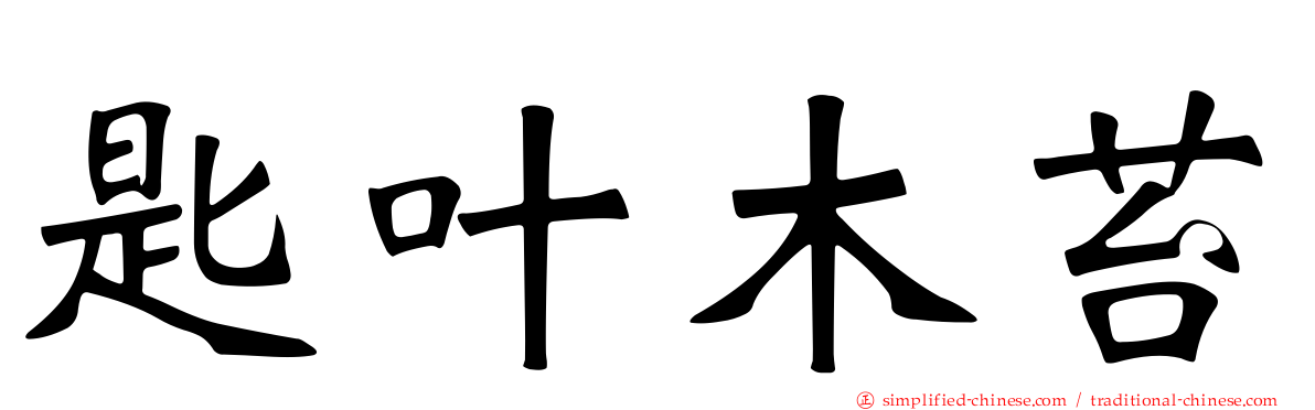 匙叶木苔