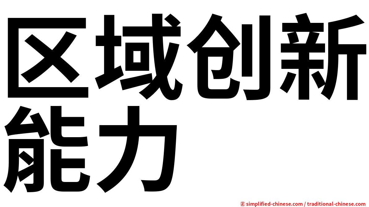 区域创新能力