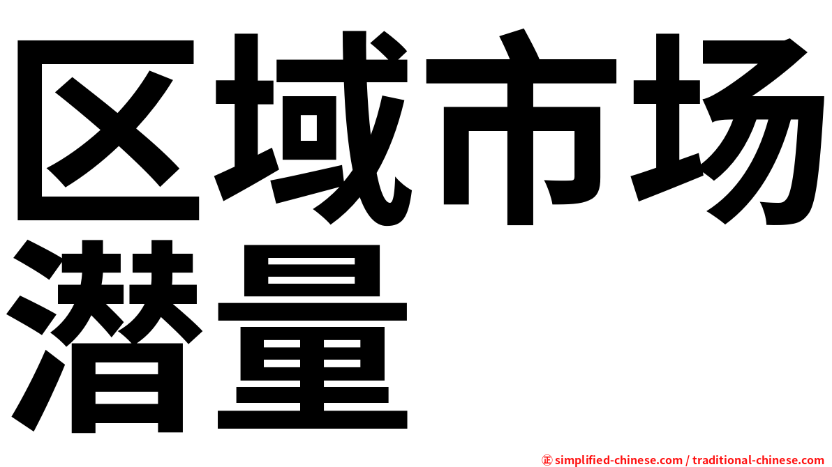 区域市场潜量