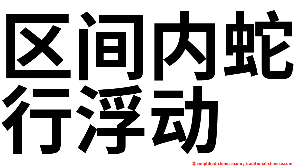 区间内蛇行浮动