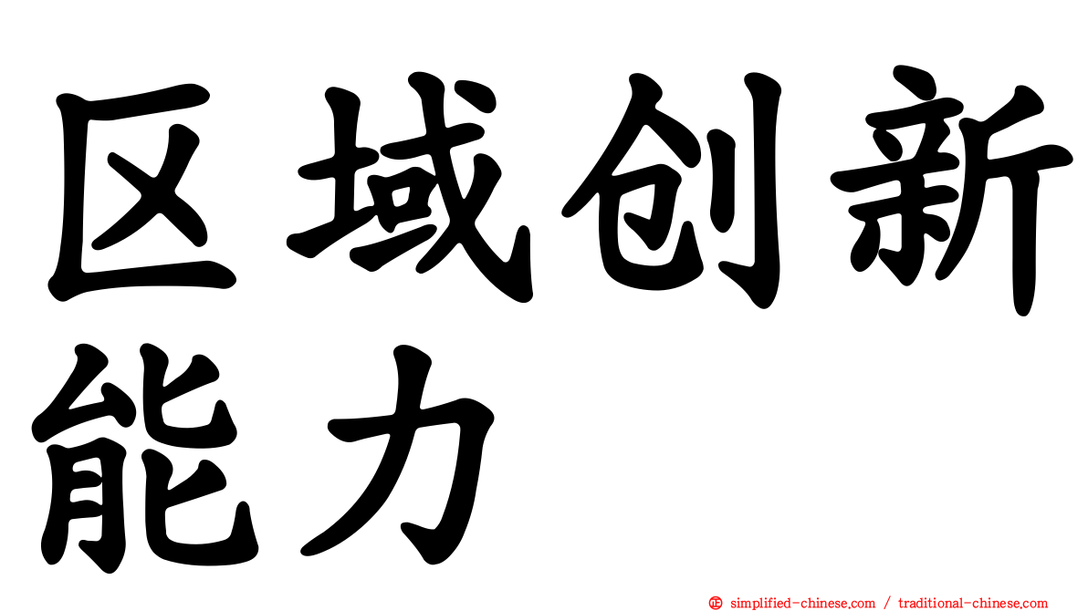 区域创新能力
