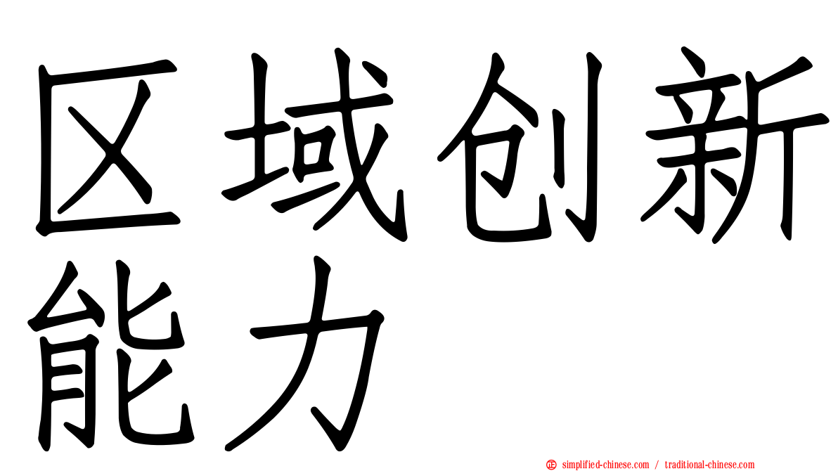 区域创新能力