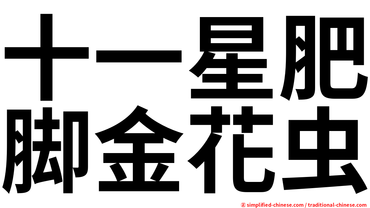 十一星肥脚金花虫