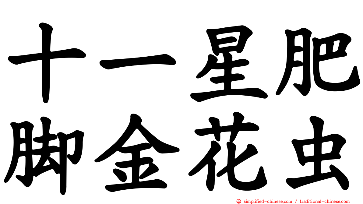十一星肥脚金花虫