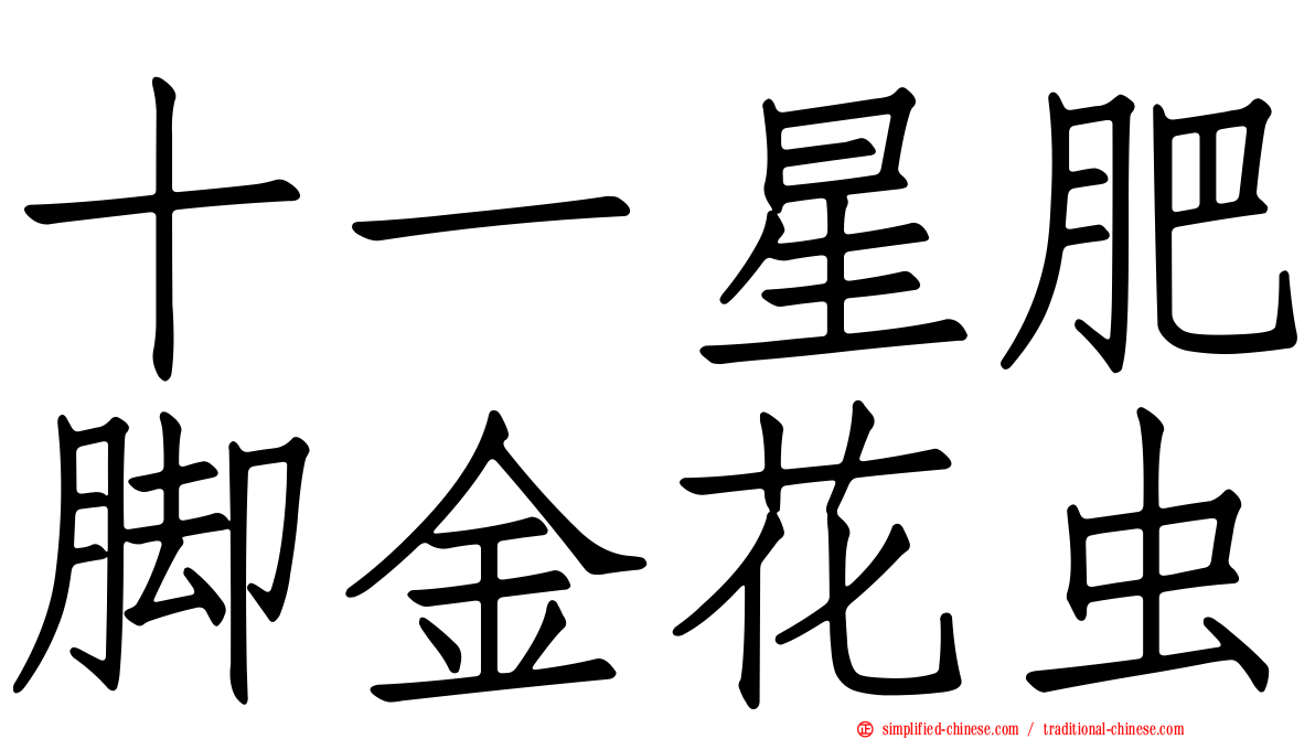 十一星肥脚金花虫