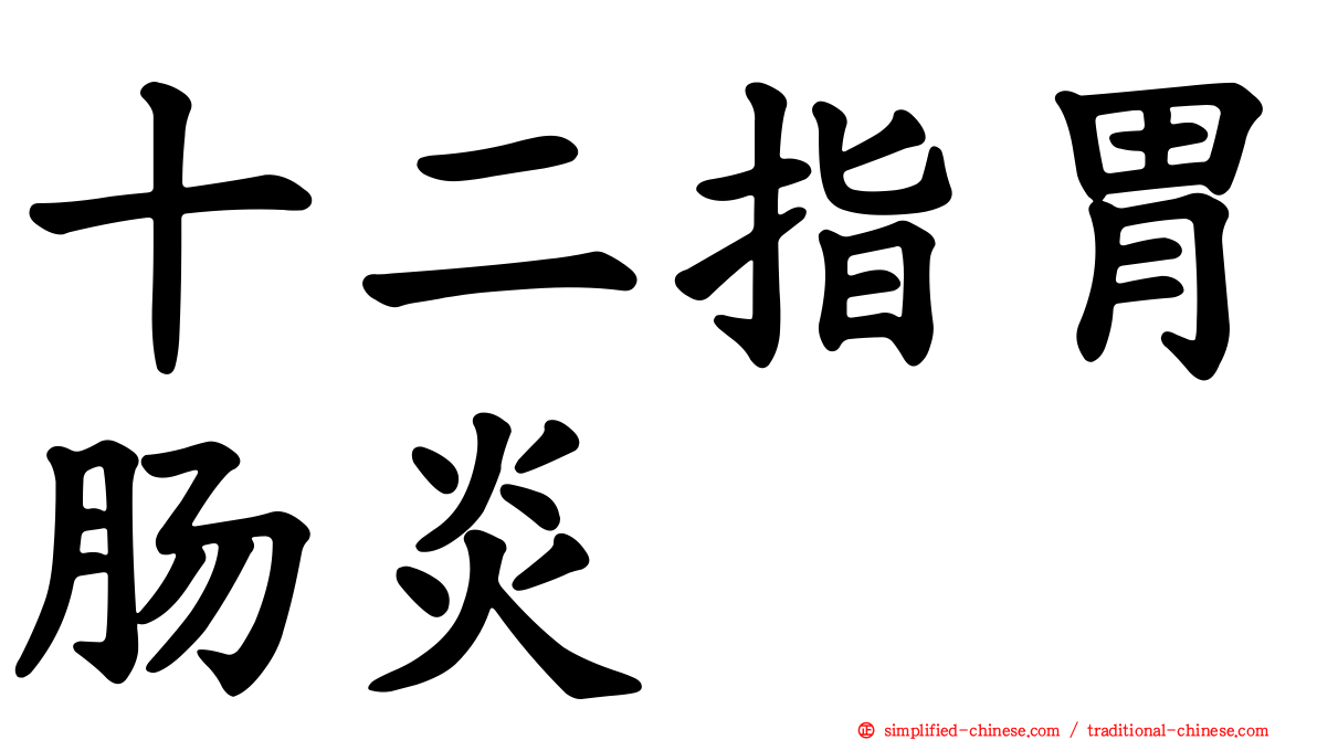 十二指胃肠炎