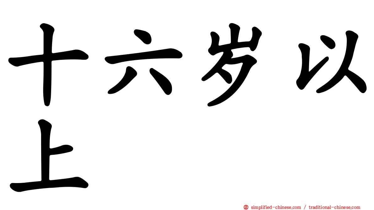 十六岁以上