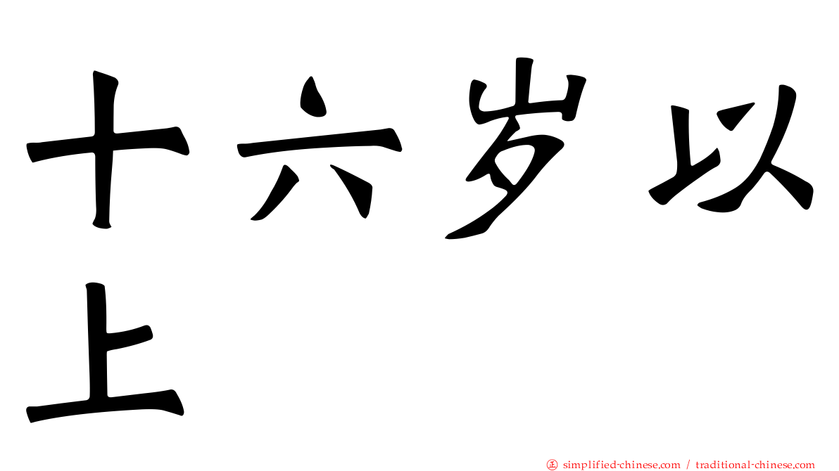 十六岁以上