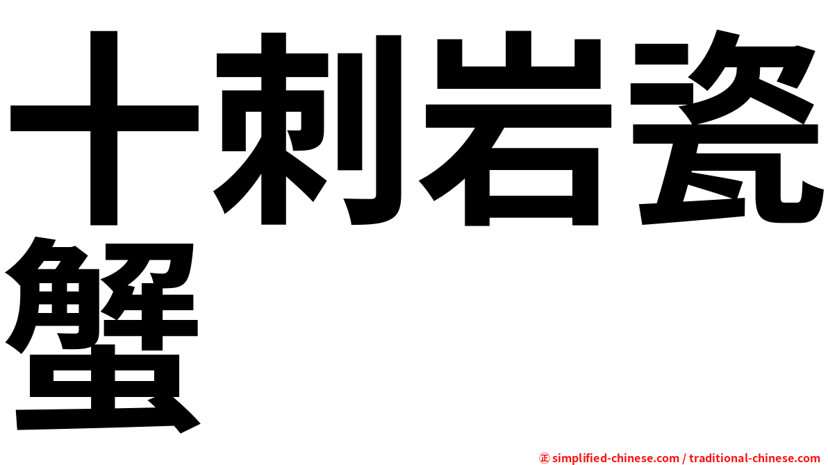 十刺岩瓷蟹