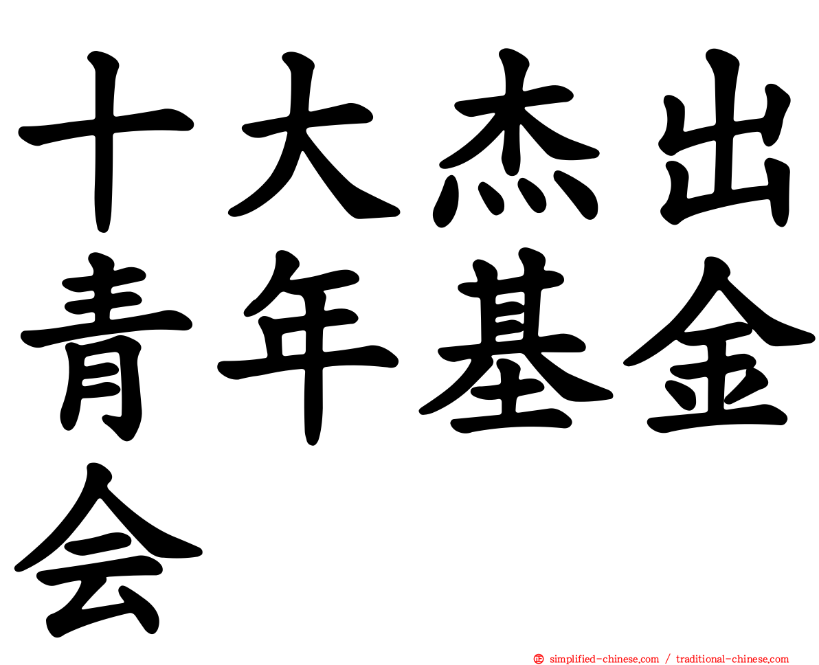 十大杰出青年基金会