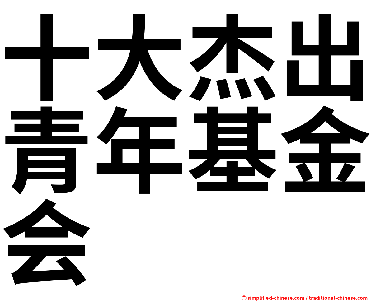 十大杰出青年基金会