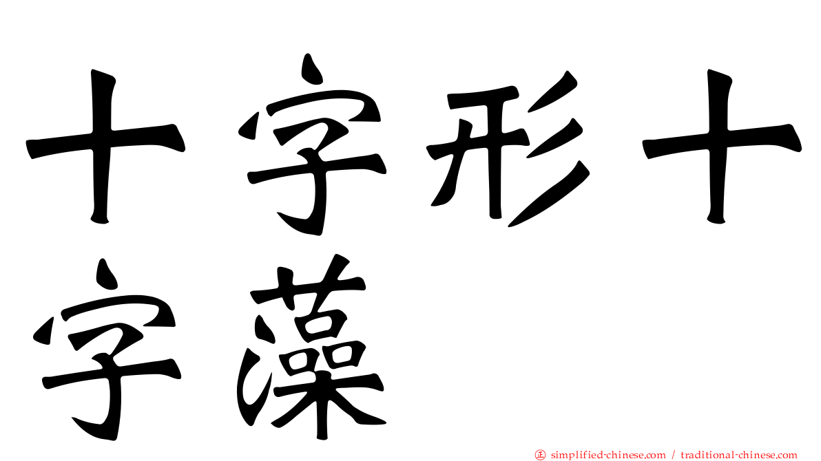 十字形十字藻