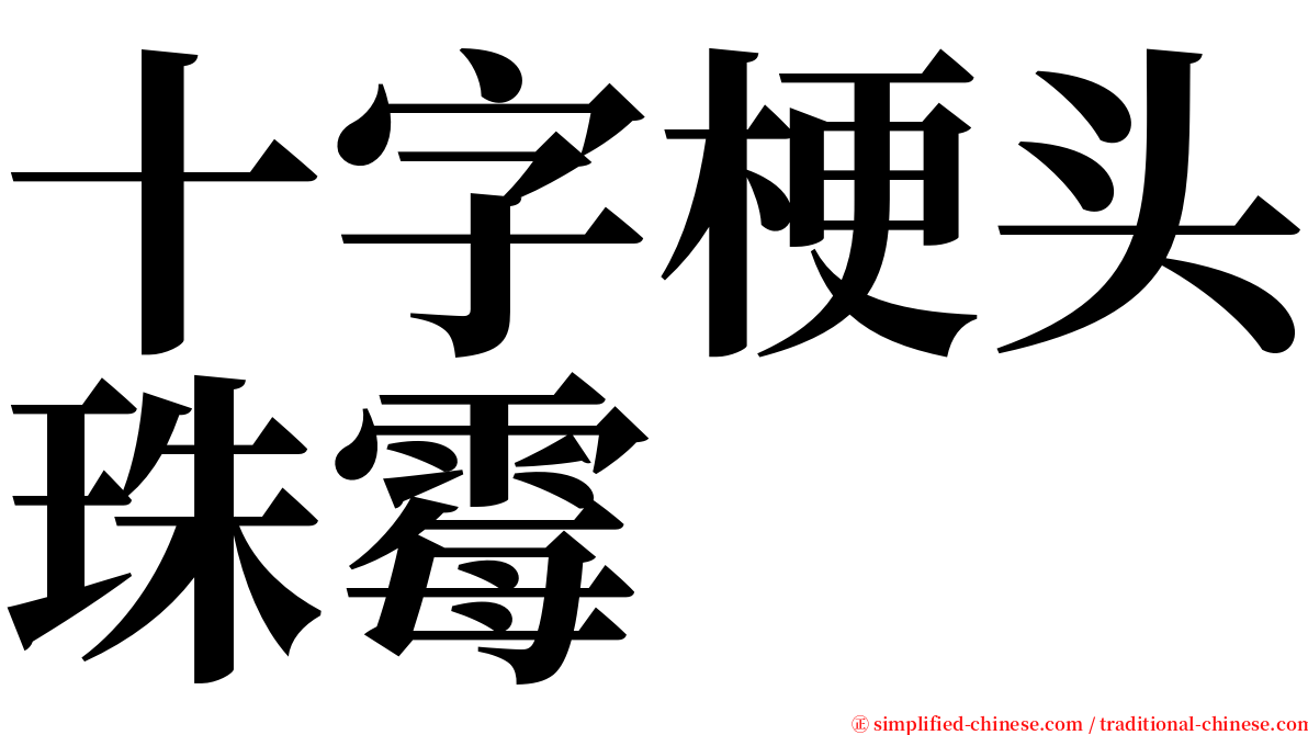 十字梗头珠霉 serif font