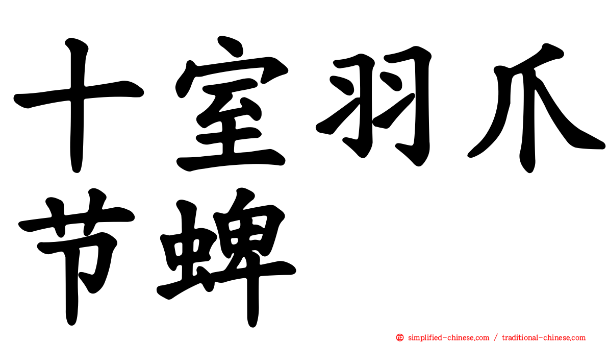 十室羽爪节蜱