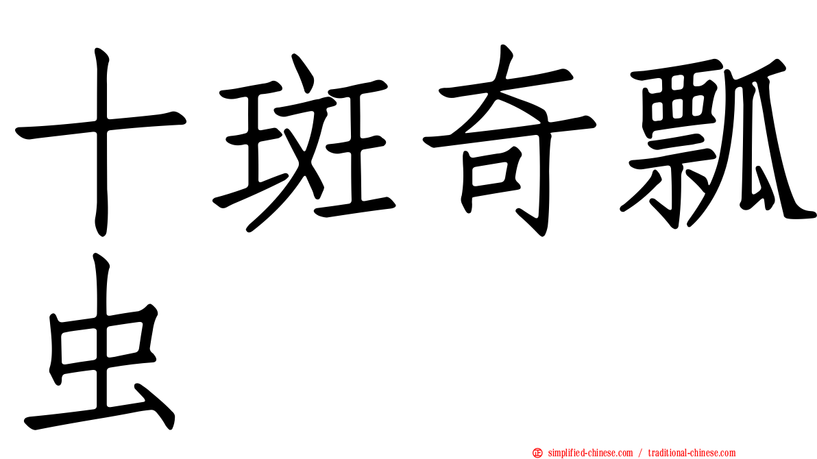 十斑奇瓢虫