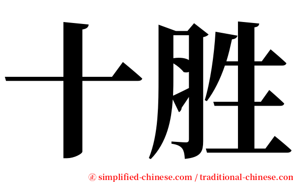 十胜 serif font