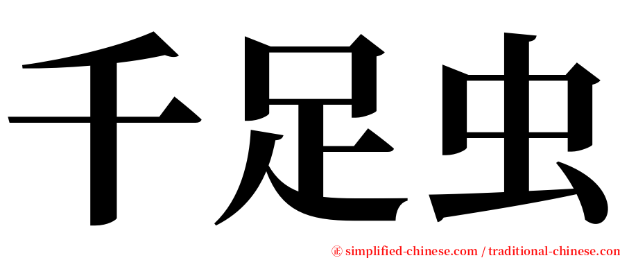 千足虫 serif font