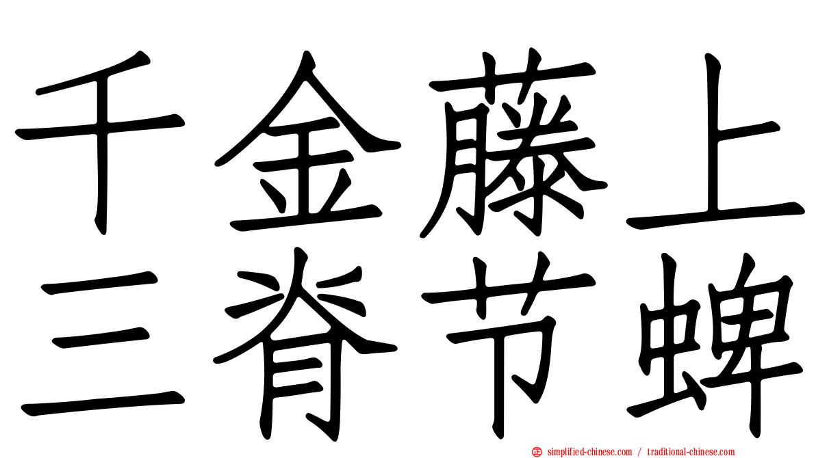 千金藤上三脊节蜱