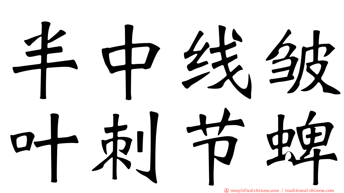 半中线皱叶刺节蜱