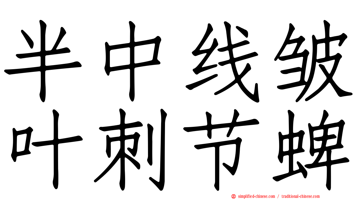 半中线皱叶刺节蜱