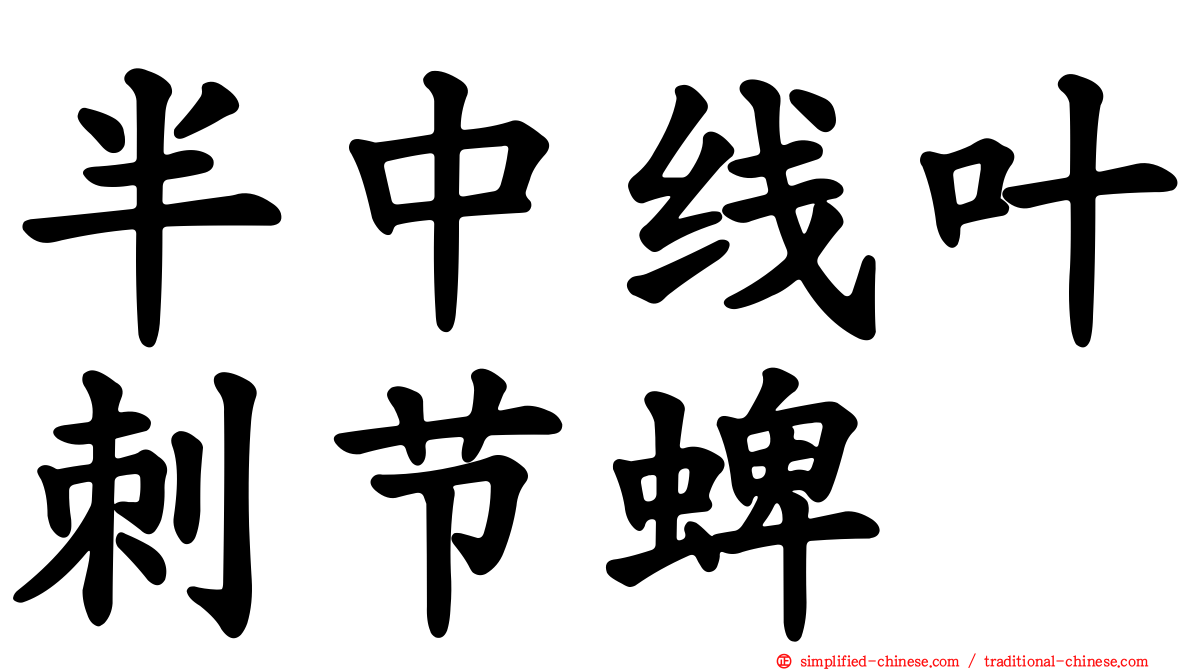 半中线叶刺节蜱