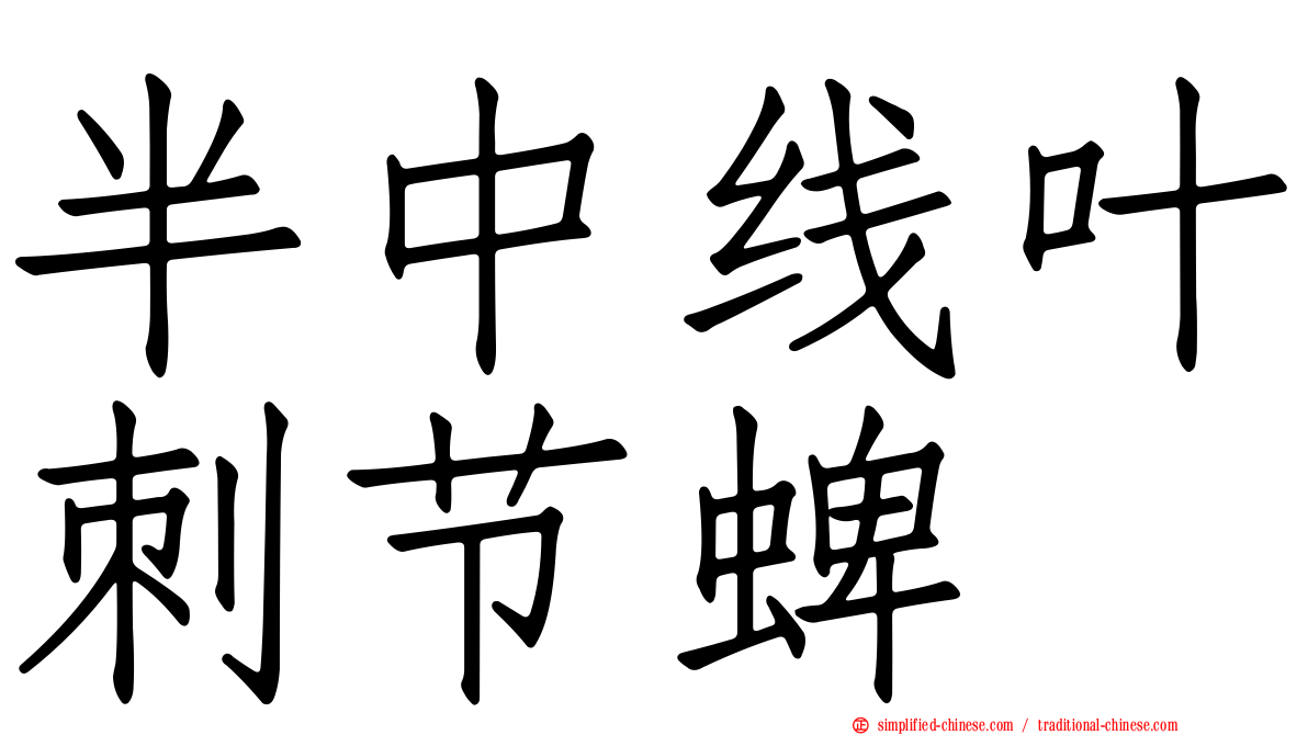 半中线叶刺节蜱